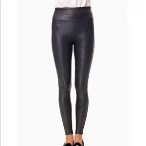 SPANX Ready To Wow Black Faux Leather Leggings